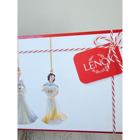 Lenox Disney princess 3-piece ornament set porcelain new Xmas tree - Picture 3 of 7